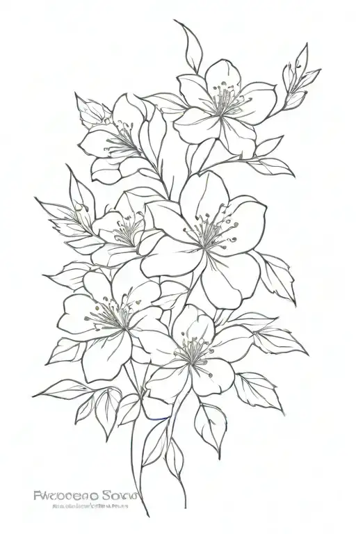 flowers tattoo design idea