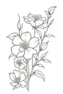 flowers tattoo design idea