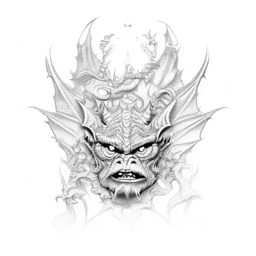 gargoyle funny tattoo design idea