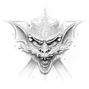 gargoyle funny tattoo design idea