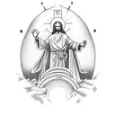Jesús, resurrection, christ tattoo design idea
