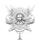 Jesús, resurrection, christ tattoo design idea
