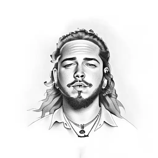 Post Malone tattoo design idea