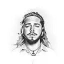 Post Malone tattoo design idea