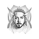 Post Malone tattoo design idea