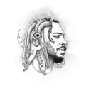 Post Malone tattoo design idea