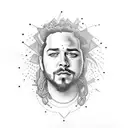 Post Malone tattoo design idea