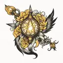 light shining tattoo design idea