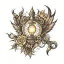 light shining tattoo design idea