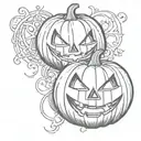 halloween jack o lantern tattoo design idea
