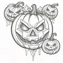 halloween jack o lantern tattoo design idea