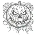 halloween jack o lantern tattoo design idea