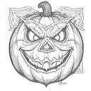 halloween jack o lantern tattoo design idea