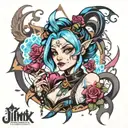 jinx arcane tattoo design idea