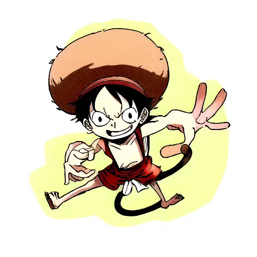 monkey d luffy tattoo design idea