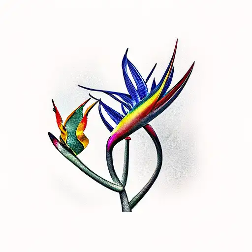 Bird of Paradise tattoo design idea