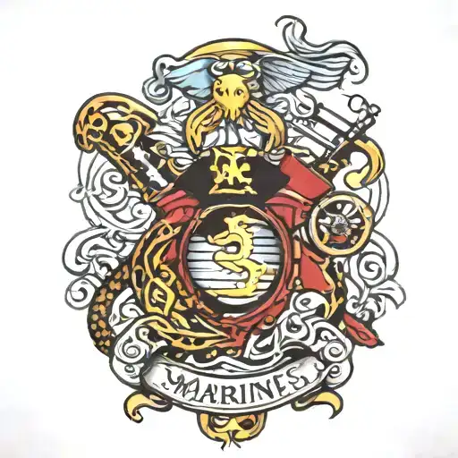 marines from Philadelphia  tattoo design idea