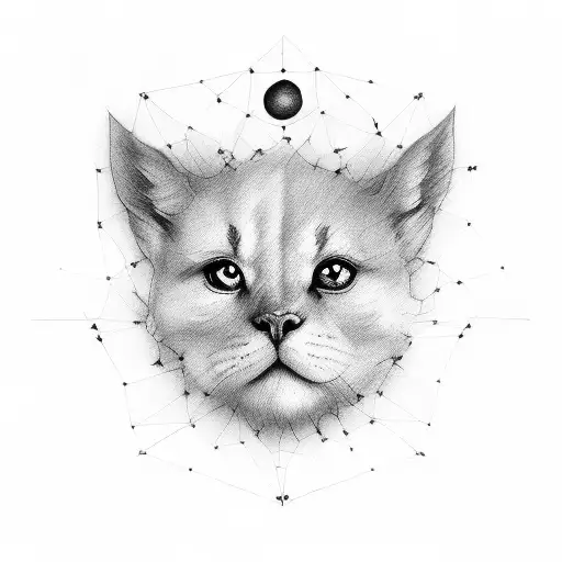 defenseless, kind 13-year boy, who is helped, inspired by the strength and confidence of a large shadow of a man tattoo design idea