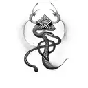 snake viking tattoo design idea