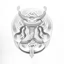 snake viking tattoo design idea
