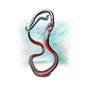 red snake wrapped around ankle  tattoo design idea