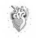 Heart Plane tattoo design idea