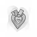 Heart Plane tattoo design idea