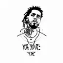 j cole love Yourz tattoo design idea