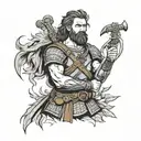 Half Shakespeare, Half Braveheart "william wallace" holding tattoo design idea