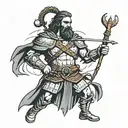 Half Shakespeare, Half Braveheart "william wallace" holding tattoo design idea