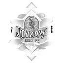 Combine the Journey Band logo with a colon cancer ribbon tattoo design idea