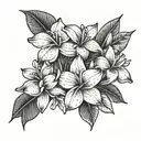 plumeria flowers tattoo design idea