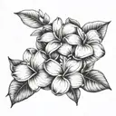 plumeria flowers tattoo design idea