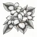 plumeria flowers tattoo design idea