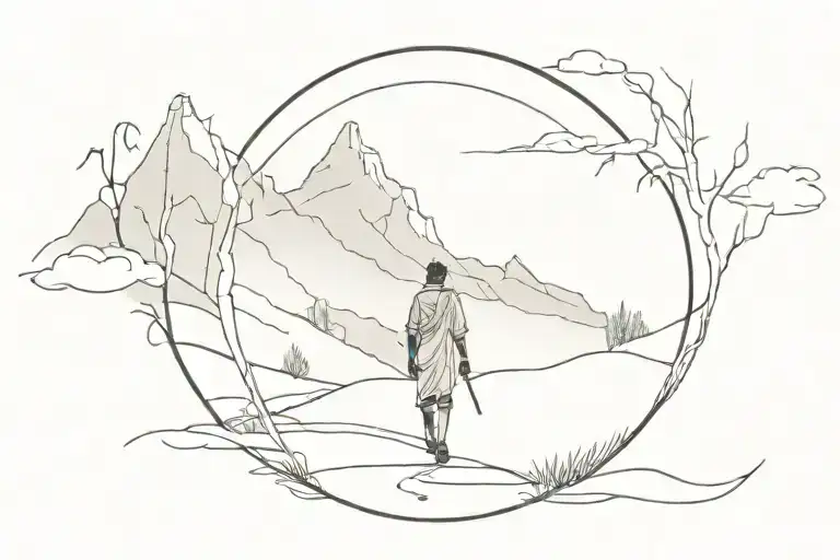 Even though I walk through the valley of the shadow of death, I will fear no evil, for you are with me tattoo design idea