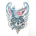 time rockabilly car lucky tattoo design idea