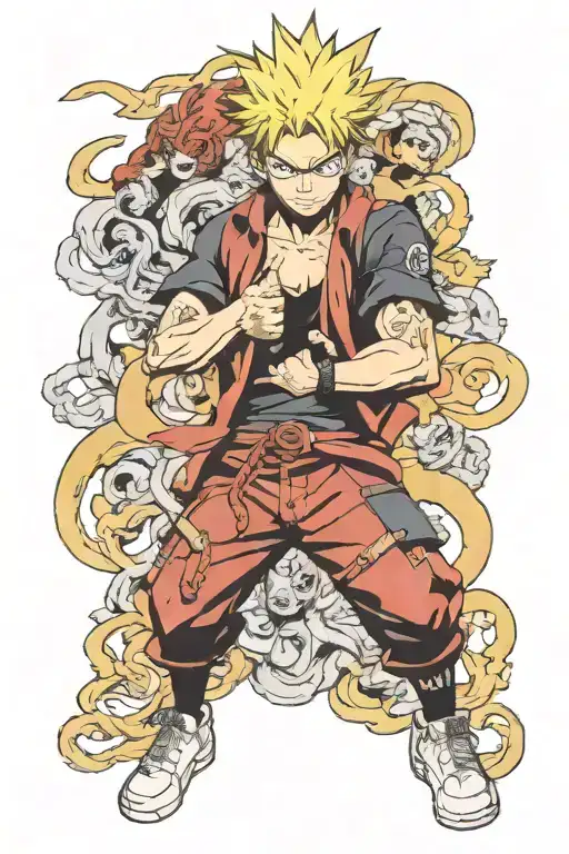 Jujutsu Kaisen themed array tattoo design idea
