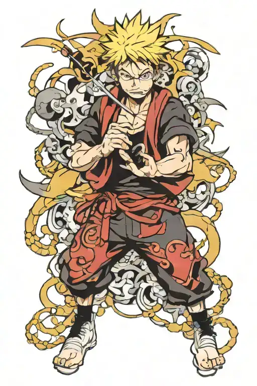 Jujutsu Kaisen themed array tattoo design idea