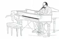 Billy Joel piano man tattoo design idea