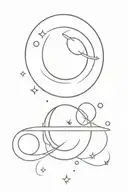 moon and Venus planet tattoo design idea