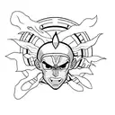 Combine elements of Aang avatar in avatar mode tattoo design idea