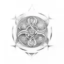 norse mythology vegvisir on a viking shield tattoo design idea