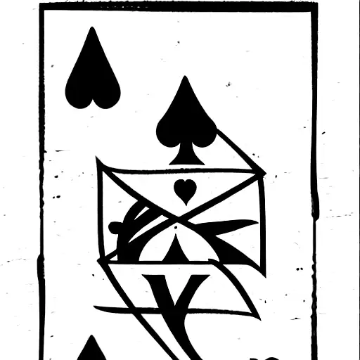 playing card that has a K on opposite corners with a star below the K and two heads one is manic the other is depressed tattoo design idea