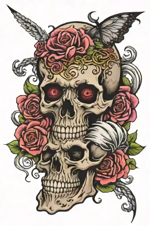anxiety death tattoo design idea