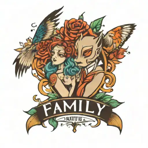 family first tattoo design idea