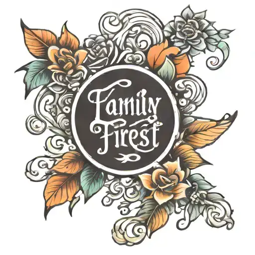 family first hand tattoo design idea