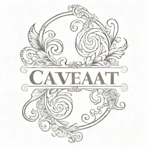  	1.	Phrase Placement: The phrase “Caveat Viator” can be written in an elegant, classic Latin script, which adds a timel tattoo design idea
