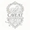  	1.	Phrase Placement: The phrase “Caveat Viator” can be written in an elegant, classic Latin script, which adds a timel tattoo design idea