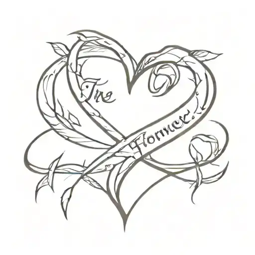 the inscription in my heart forever. about the father who is no longer here tattoo design idea