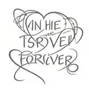 the inscription in my heart forever. about the father who is no longer here tattoo design idea